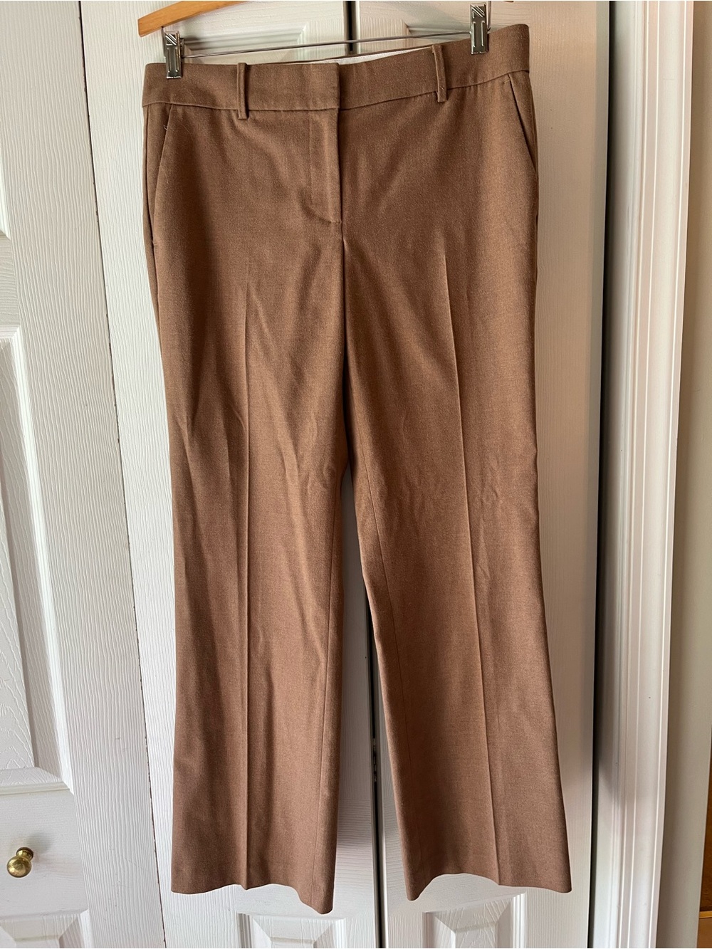 Ann Taylor Petite Devin Fit Tailored Camel Dress Trousers